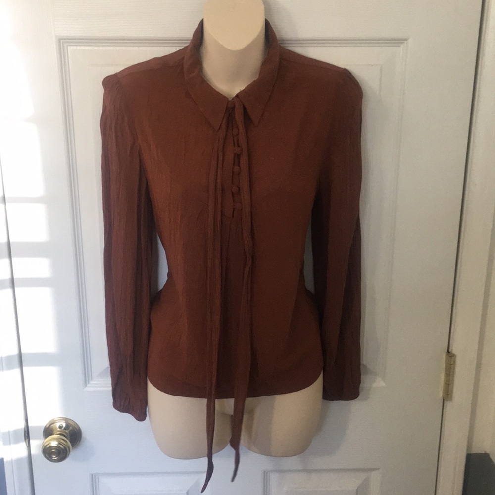 Zara by Burnt orange top. Size large